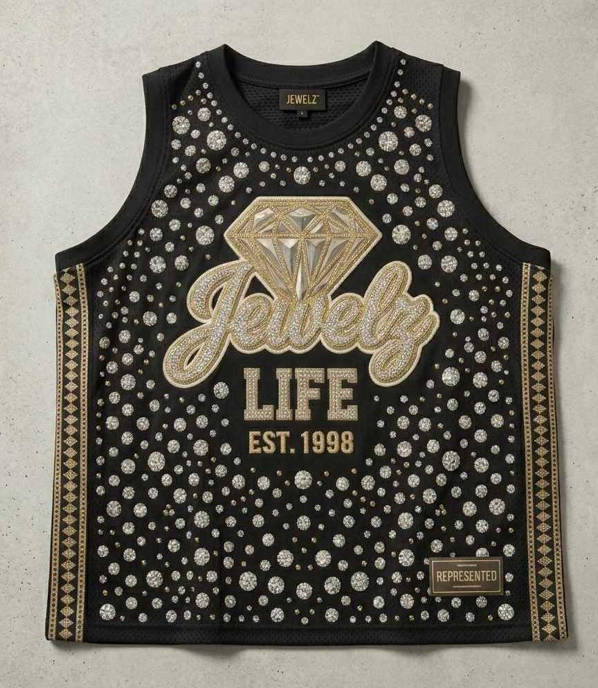Diamond Dynasty - Embellished Mesh Jersey