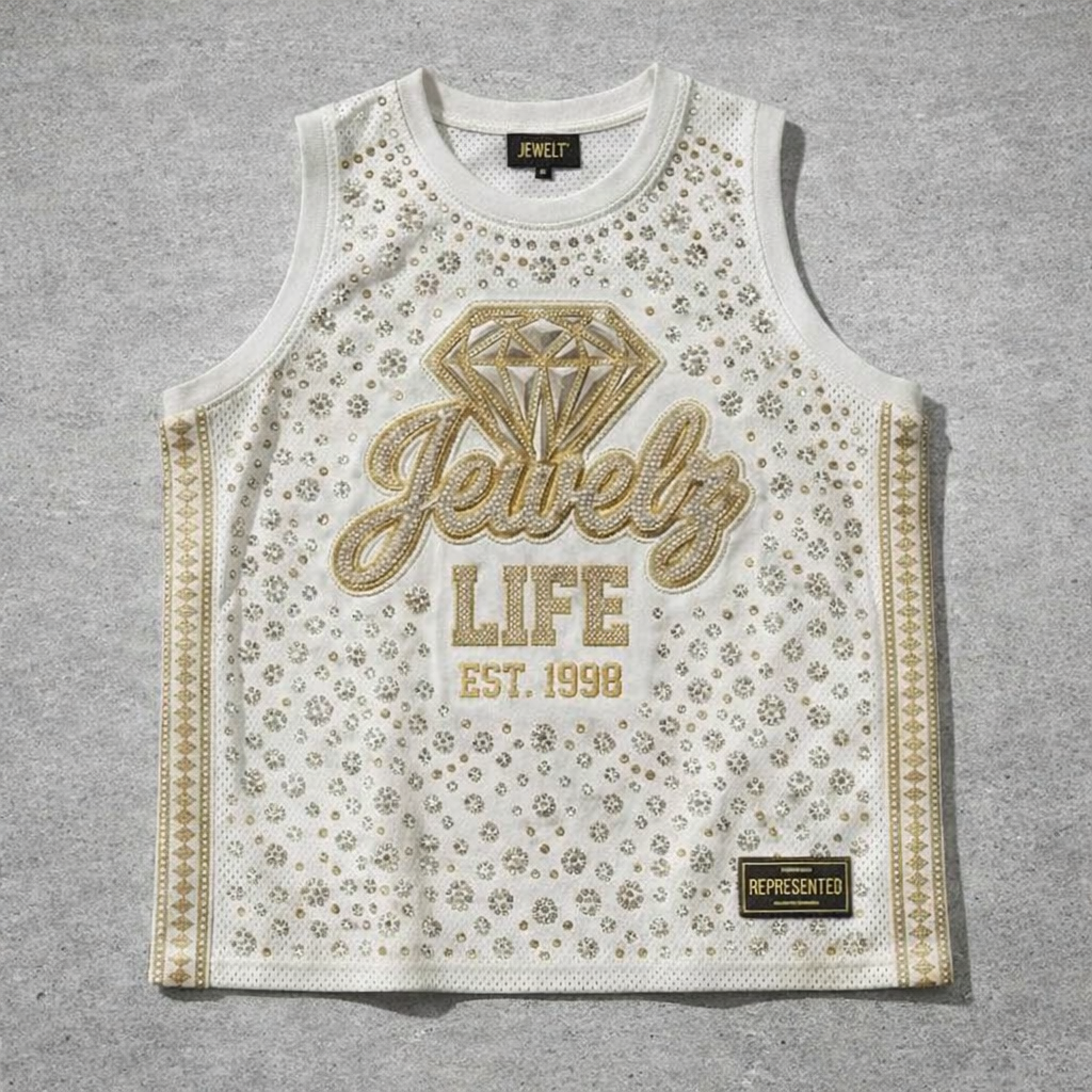 Diamond Dynasty - Embellished Mesh Jersey