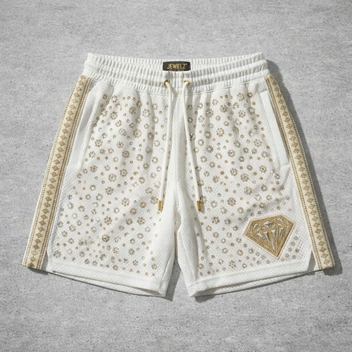 Diamond League - Embellished Mesh Shorts