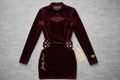 Velvet Obsession - Sculpted Cutout Dress