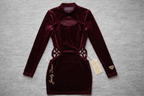 Velvet Obsession - Sculpted Cutout Dress