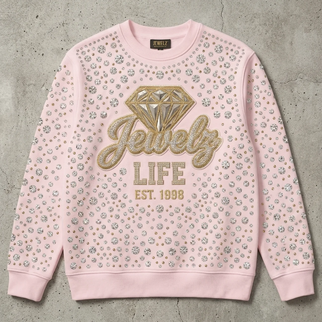 Royal Ice - Embellished Crewneck
