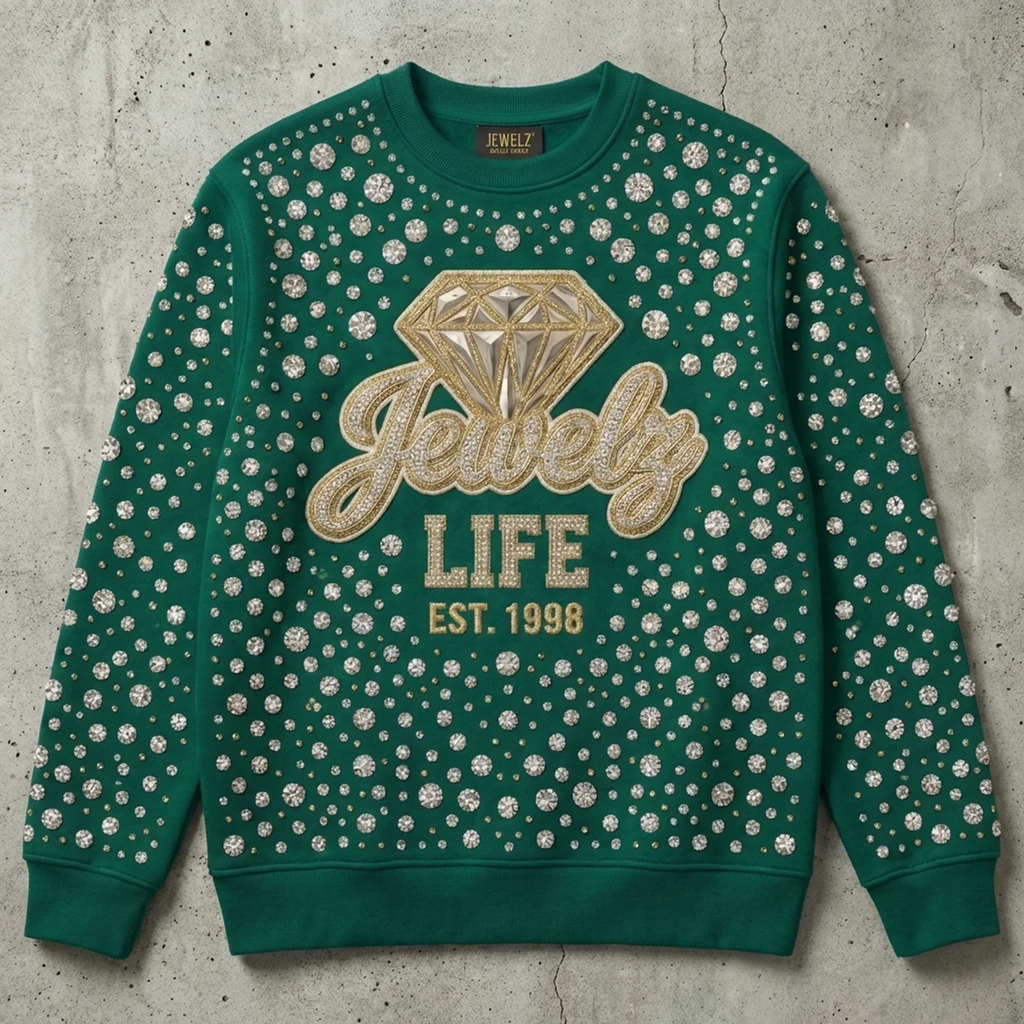 Royal Ice - Embellished Crewneck
