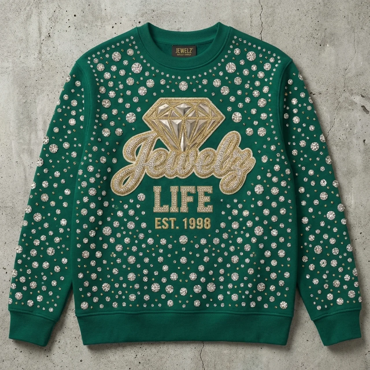 Royal Ice - Embellished Crewneck