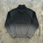 Black Diamond - Rhinestone Ombre Quarter Zip Sweater