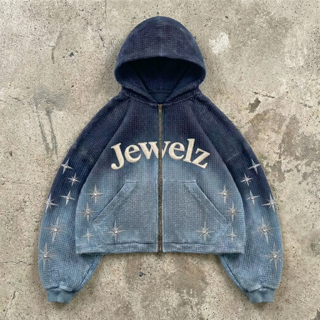 Starlit Jewelz - Frost Blue Zip Hoodie