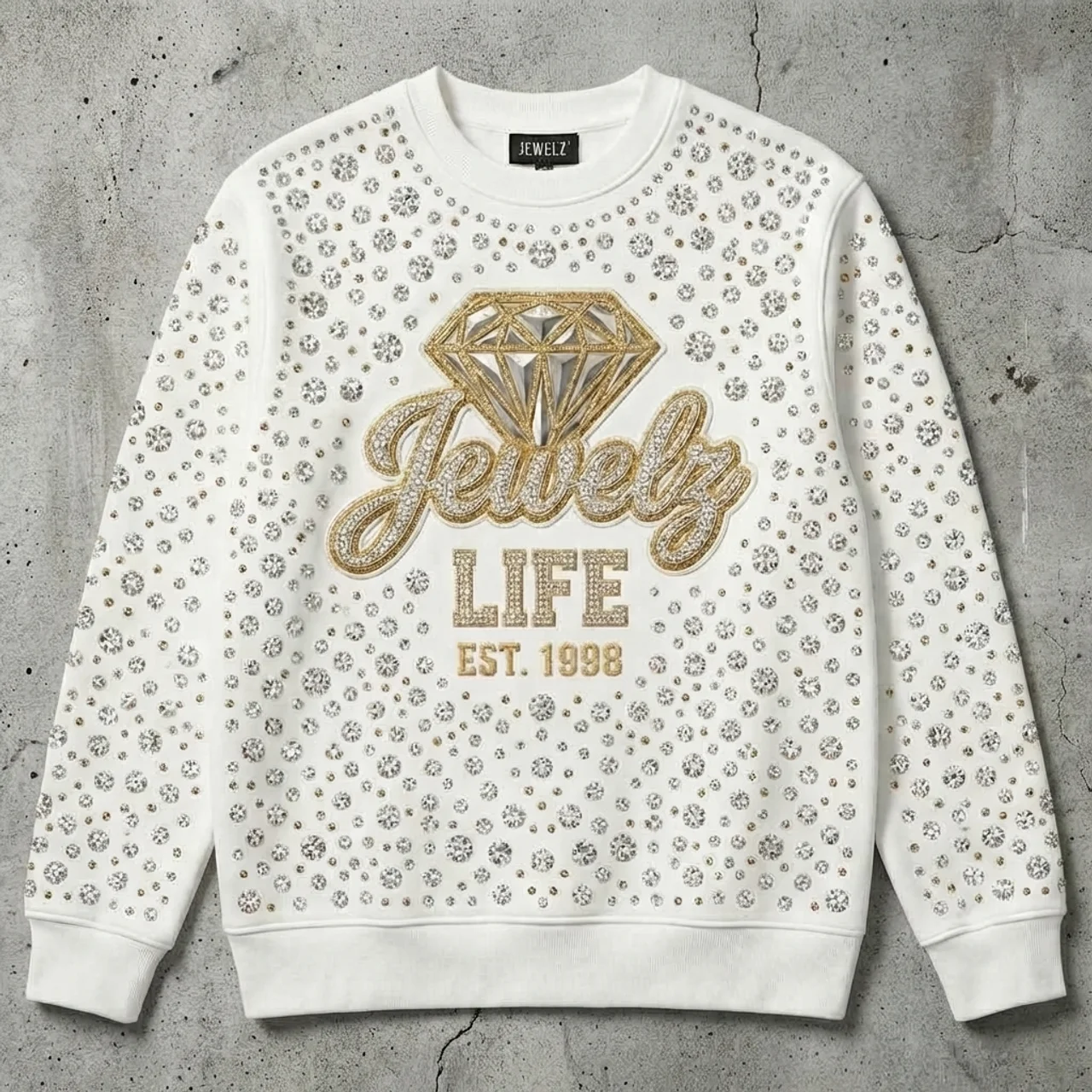 Royal Ice - Embellished Crewneck