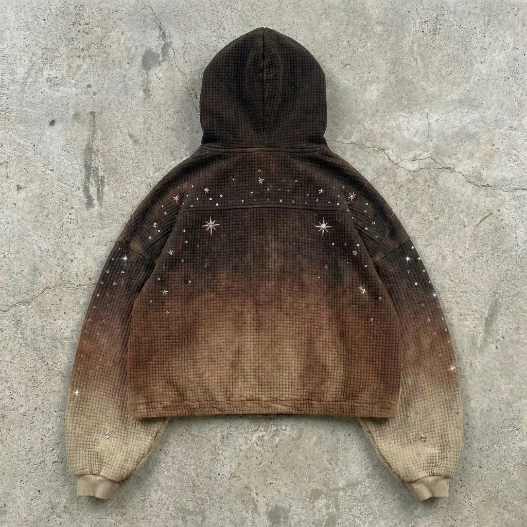 Celestial Life - Vintage Mocha Zip Hoodie