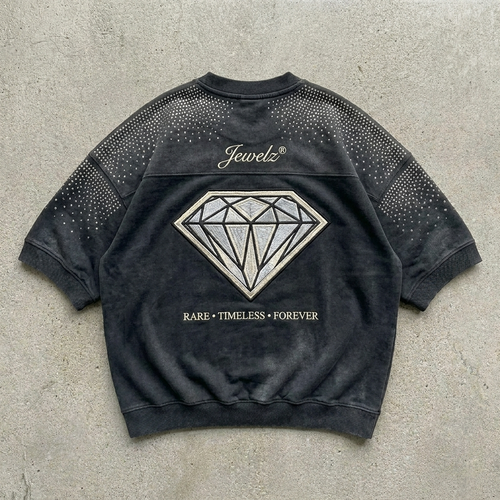Jewelz of Life - Rhinestone Black Jersey